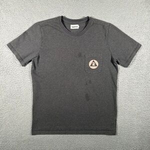 Taylor Stitch Shirt Mens 40 Medium Gray Pocket Tee Heavyweight Thick Casual Logo